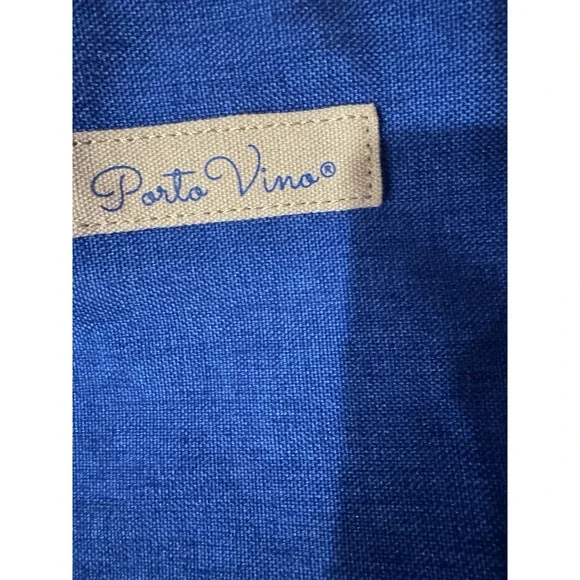 NWT Portovino City Tote Bag Blue Canvas Wine Purse With Hidden Insulated Compart - Picture 8 of 12
